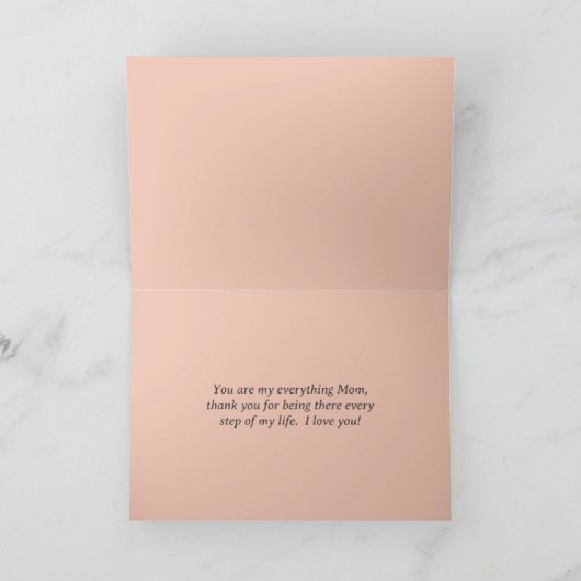 Moederdagkaart met bloempatroon feestdagen kaart (Binnen)