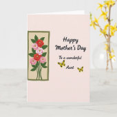 Moederdagkaart met blosende tante kaart (Gele Bloem)