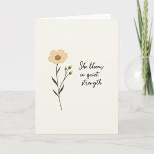 Moederdagkaart met botanische bloei kaart