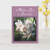 Moederdagkaart met een Moederliefde met Orchideeën Kaart (Gele Bloem)