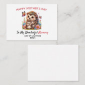 Moederdagkaart met egel | Voor een speciale moeder Notitiekaartje (Voorkant / Achterkant)