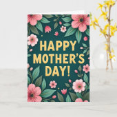 Moederdagkaart met fijne details kaart (Gele Bloem)