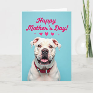 Moederdagkaart met glimlachende Bulldog Kaart