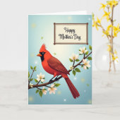 Moederdagkaart met Gradiënt Vogel Kaart (Gele Bloem)