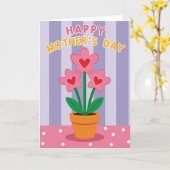 Moederdagkaart met Hartbloemen Kaart (Gele Bloem)