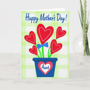 Moederdagkaart met hartplant kaart