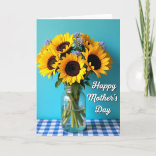 Moederdagkaart met heldere bloemen kaart