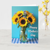 Moederdagkaart met heldere bloemen kaart (Gele Bloem)