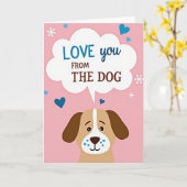 Moederdagkaart met Hond Kaart (Gele Bloem)