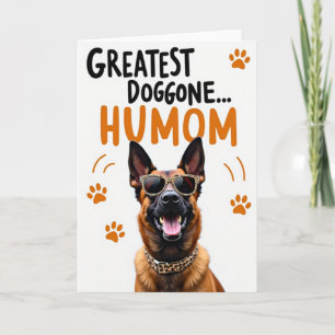 Moederdagkaart met koele hond kaart