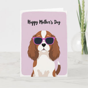 Moederdagkaart met koele hond kaart