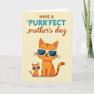 Moederdagkaart met koele katten kaart