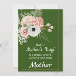 Moederdagkaart met landelijke bloemen – Samen bloe Feestdagenkaart