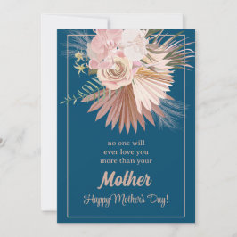 Moederdagkaart met landelijke bloemen – Samen bloe Feestdagenkaart