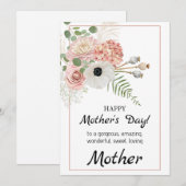 Moederdagkaart met landelijke bloemen – Samen bloe Feestdagenkaart (Voorkant / Achterkant)