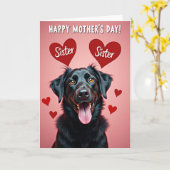 Moederdagkaart met liefdevolle blik kaart (Gele Bloem)
