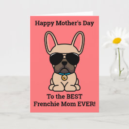 Moederdagkaart met reu van een vaalbruine Franse B Kaart