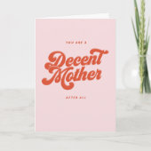 Moederdagkaart met roestige discoletters kaart (Voorkant)