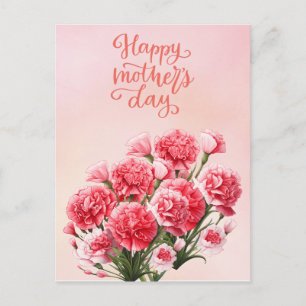 Moederdagkaart met Roze Anjer Briefkaart