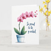 Moederdagkaart met roze bloesems kaart (Gele Bloem)