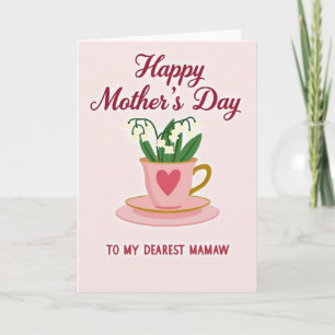 Moederdagkaart met roze tinten kaart
