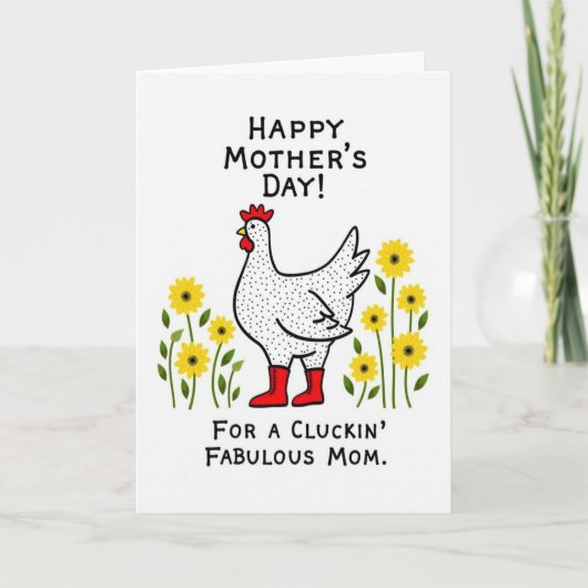 Moederdagkaart met stippen voor de hen kaart (Voorkant)