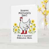 Moederdagkaart met stippen voor de hen kaart (Gele Bloem)