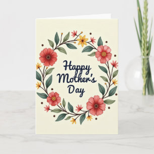 Moederdagkaart met stralende bloemen kaart
