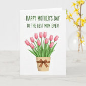 Moederdagkaart met stralende dankbaarheid kaart (Gele Bloem)