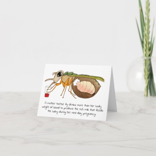 Moederdagkaart met Tsetse Vlieg Kaart (Voorkant)