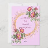 Moederdagkaart met vintage bloemen feestdagenkaart (Achterkant)