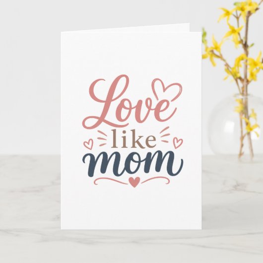 Moederdagkaart Minimalistische Moederdag Geschenk Kaart (Gele Bloem)