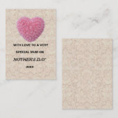 Moederdagkaart Notitiekaartje (Voorkant / Achterkant)