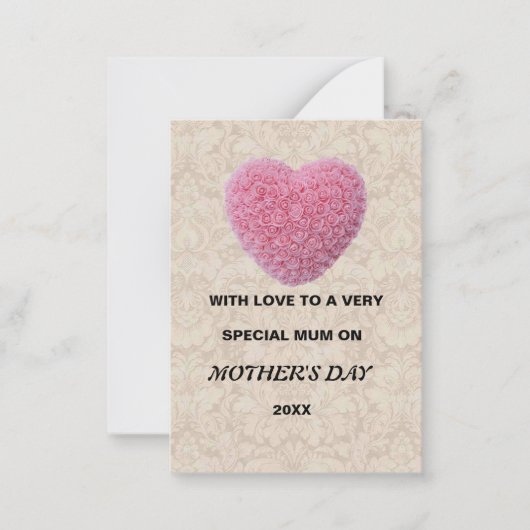 Moederdagkaart Notitiekaartje (Voorkant)