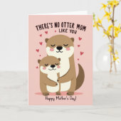 Moederdagkaart Otterliefde Kaart (Gele Bloem)