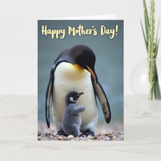 Moederdagkaart Pinguïn Liefde Kaart (Voorkant)