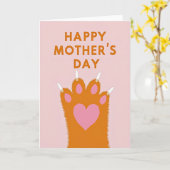 Moederdagkaart Sweet Paws Kaart (Gele Bloem)
