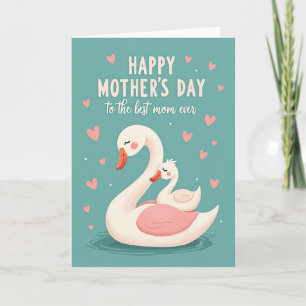 Moederdagkaart Teal Swans Kaart