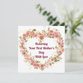 Moederdagkaart 'Uw eerste Moederdag met liefde' (Staand voorkant)