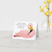 Moederdagkaart van de flamingo kaart (Gele Bloem)