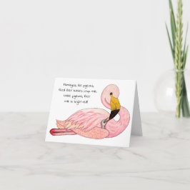 Moederdagkaart van de flamingo kaart