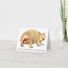 Moederdagkaart van de wombat kaart
