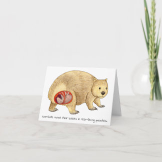 Moederdagkaart van de wombat kaart