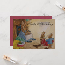 Moederdagkaart van Peter Rabbit