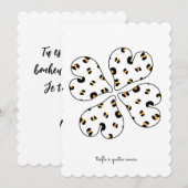 Moederdagkaart - Vierbladige klaver Kaart (Voorkant / Achterkant)