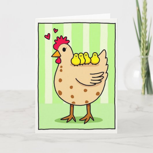 Moederdagkaart Vogelgezin Kaart (Voorkant)