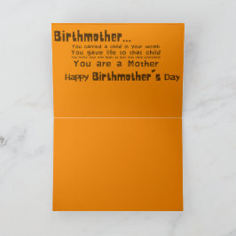 Moederdagkaart voor biologische moeder kaart