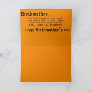 Moederdagkaart voor biologische moeder kaart