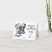 Moederdagkaart voor Boxer Hond Feestdagen Kaart (Achterkant)