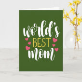 Moederdagkaart voor de beste moeder ter wereld kaart (Gele Bloem)